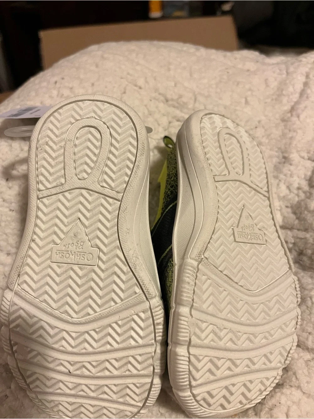 OshKosh B'gosh Neon Green Knit Slip-On Sneakers